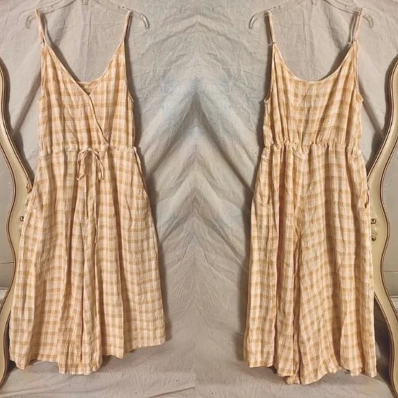 Priced to Sell - Christy Dawn Yellow and White Plaid Jumpsuit - Picture 5 of 12